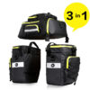 3 in 1 bicycle saddle bag multifunctional bicycle rear rack luggage bag backpack with rain cover