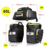 3 in 1 bicycle saddle bag multifunctional bicycle rear rack luggage bag backpack with rain cover