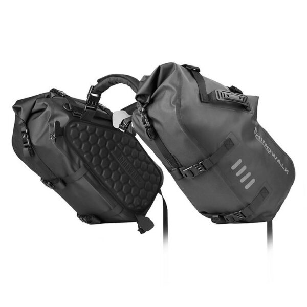 Saddle Bag 48L (24L*2) Waterproof Motorcycle Side Bag Travel Luggage Motorcycle Side Bags Suitable for Most Expedition and Sport Motorcycle Frames, 1 Pair