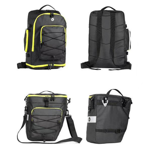 3 in 1 bicycle saddle bag multifunctional bicycle rear rack luggage bag backpack with rain cover
