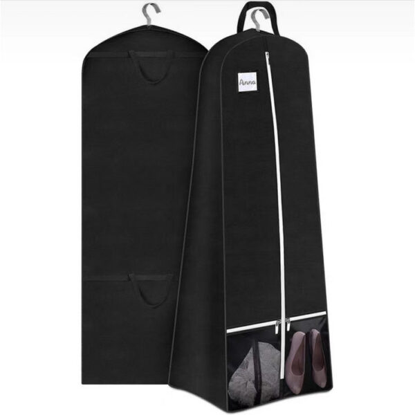Black non-woven wedding dress storage bag, easy to carry after folding B-005
